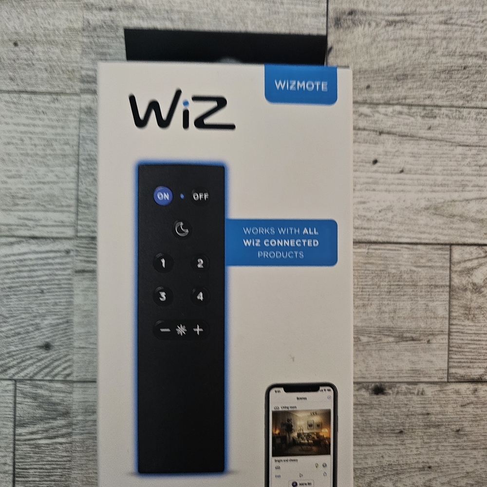 WiZ Remote Control Black, WiZmote 2-AAA Batteries Inc, 50 Feet Range